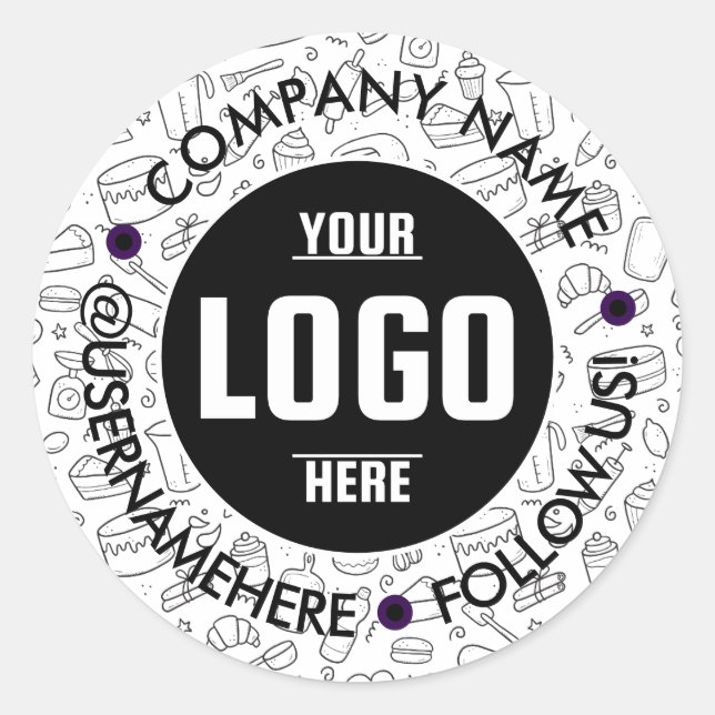 Pegatina Redonda Personalizado 3x3" Vinyl Redondo a prueba de agua (Anverso)