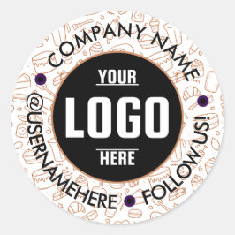Pegatina Redonda Personalizado 3x3" Vinyl Redondo a prueba de agua