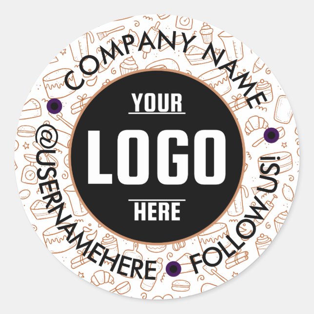 Pegatina Redonda Personalizado 3x3" Vinyl Redondo a prueba de agua (Anverso)