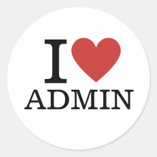 Pegatina Redonda Personalizado ❤️ Administración (para empleados)