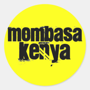 Pegatina Redonda Personalizado Africankoko Mombasa, Kenia
