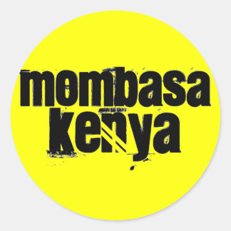 Pegatina Redonda Personalizado Africankoko Mombasa, Kenia