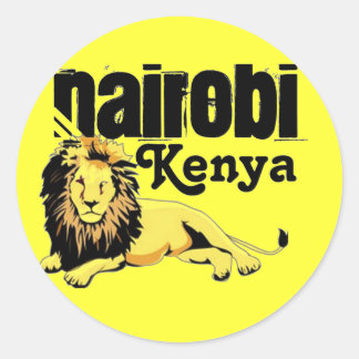 Pegatina Redonda Personalizado Africankoko Nairobi, Kenia
