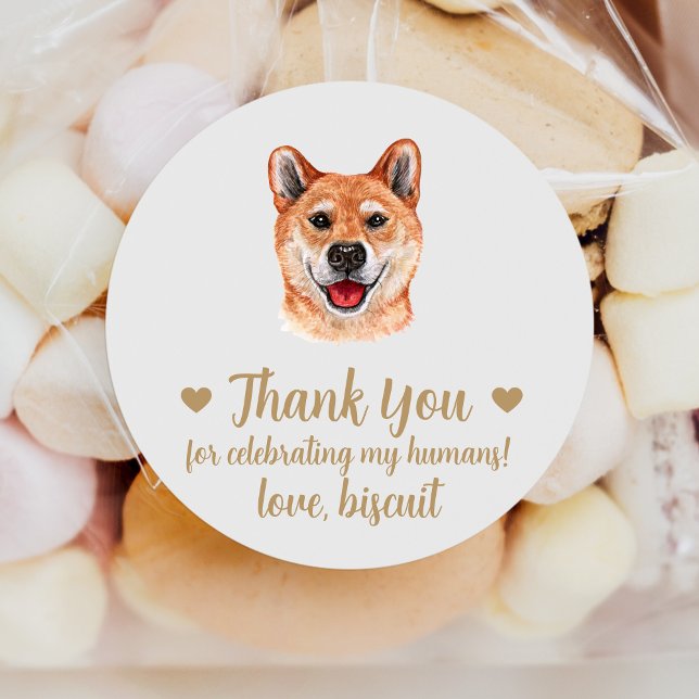 Pegatina Redonda Personalizado Akita Inu Boda de perro Pegatinas a  (Subido por el creador)