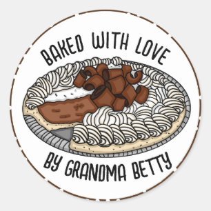 Pegatina Redonda Personalizado al horno con amor