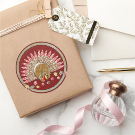 Pegatina Redonda Personalizado amable Acción de Gracias Turquía