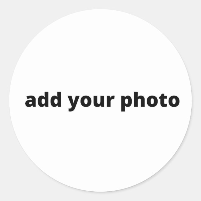 Pegatina Redonda personalizado añada sus navidades de fotos persona (Anverso)