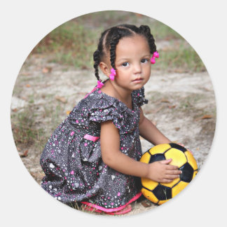 Pegatina Redonda Personalizado, Añadir foto y texto