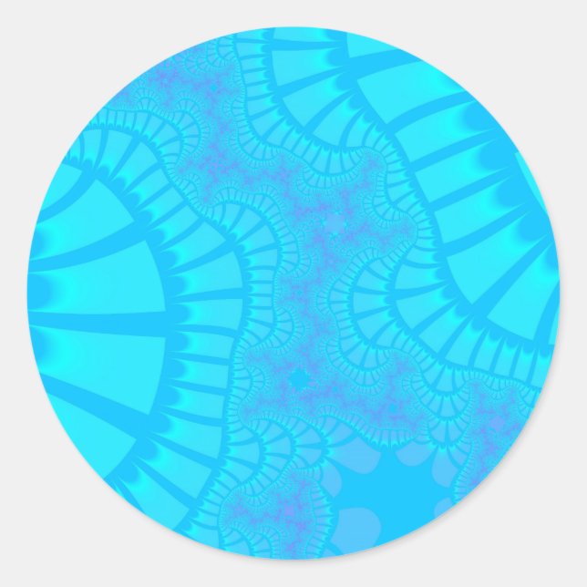 Pegatina Redonda Personalizado Aqua Remix Pequeños Pegatinas Redond (Anverso)
