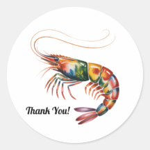 Personalizado artístico floral de camarones