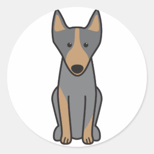 Pegatina Redonda Personalizado australiano de perros Kelpie