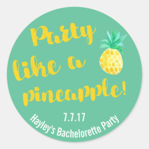 Pegatina Redonda Personalizado Bachelorette o Pegatinas de duchas n