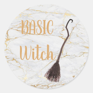 Pegatina Redonda Personalizado BASIC Broom Funny Guay Aesthetic Cut