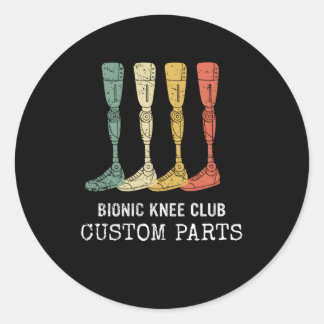 Pegatina Redonda Personalizado biónico de Knee Club P Knee Replacet