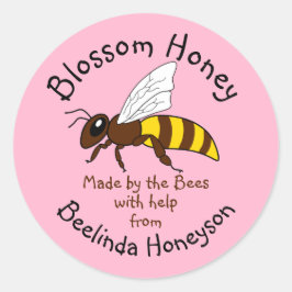 Pegatina Redonda Personalizado Blossom Honey Jar Label Pegatinas