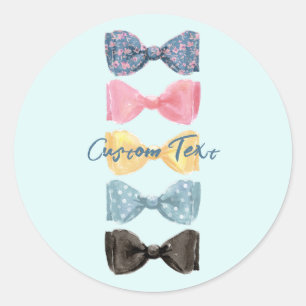 Pegatina Redonda Personalizado Bow Ties