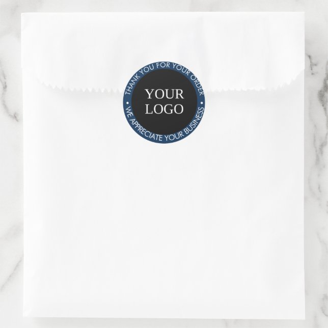 Pegatina Redonda Personalizado Business Logo Company Branded Gracia (Bolso)