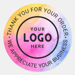Pegatina Redonda Personalizado Business Logo Company Branded Gracia