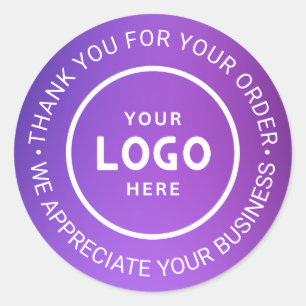 Pegatina Redonda Personalizado Business Logo Company Branded Gracia