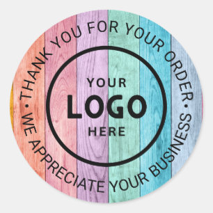 Pegatina Redonda Personalizado Business Logo Company Branded Gracia