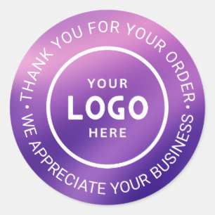 Pegatina Redonda Personalizado Business Logo Company Branded Gracia
