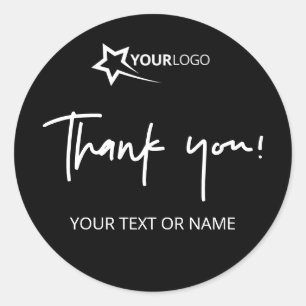 Pegatina Redonda Personalizado Business Logo Company Branded Gracia