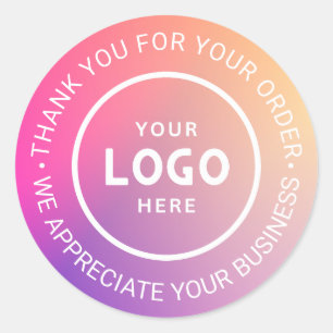 Pegatina Redonda Personalizado Business Logo Company Branded Gracia