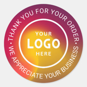 Pegatina Redonda Personalizado Business Logo Company Branded Gracia
