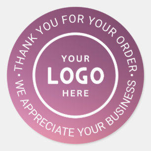 Pegatina Redonda Personalizado Business Logo Company Branded Gracia
