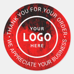 Pegatina Redonda Personalizado Business Logo Company Branded Gracia