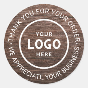 Pegatina Redonda Personalizado Business Logo Company Branded Gracia