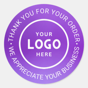 Pegatina Redonda Personalizado Business Logo Company Branded Gracia
