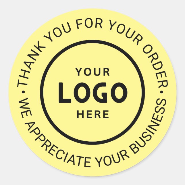 Pegatina Redonda Personalizado Business Logo Company Branded Gracia (Anverso)