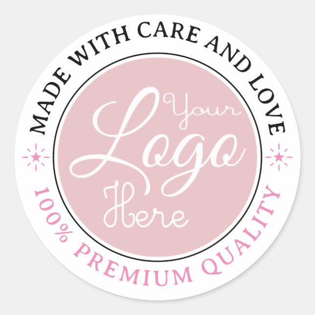 Pegatina Redonda Personalizado Business Logo Company Branded Gracia (Anverso)