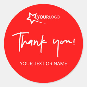 Pegatina Redonda Personalizado Business Logo Company Branded Gracia