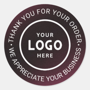 Pegatina Redonda Personalizado Business Logo Company Branded Gracia