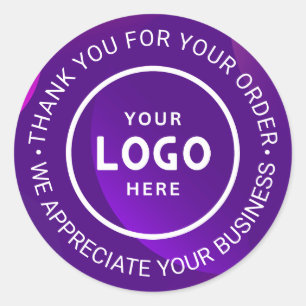 Pegatina Redonda Personalizado Business Logo Company Branded Gracia