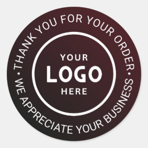 Pegatina Redonda Personalizado Business Logo Company Branded Gracia