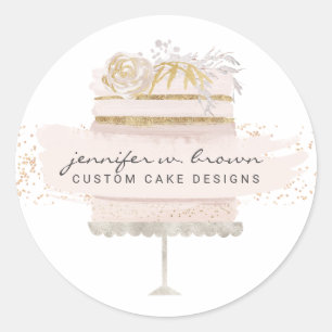 Pegatina Redonda Personalizado Cake Bakery