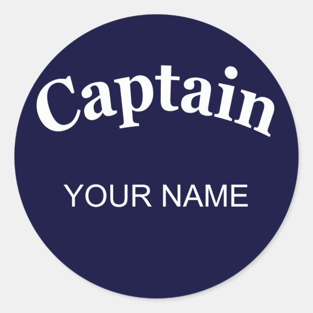 PEGATINA REDONDA PERSONALIZADO CAPTAIN (Anverso)