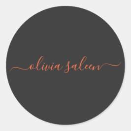 Pegatina Redonda Personalizado Carrot y Nero