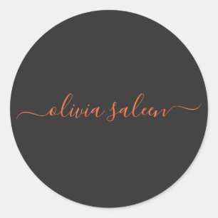 Pegatina Redonda Personalizado Carrot y Nero