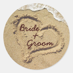 Pegatina Redonda Personalizado casando a los pegatinas