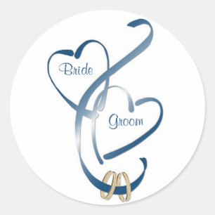 Pegatina Redonda Personalizado casando a los pegatinas