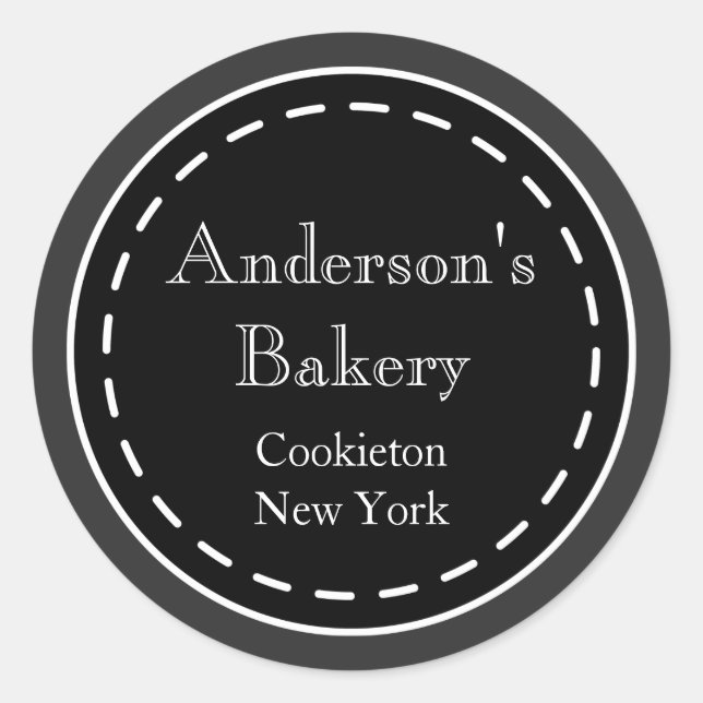 Pegatina Redonda Personalizado Chalkboard Pegatinas empresariales (Anverso)