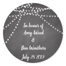 Personalizado Chalkboard Wedding Stickers
