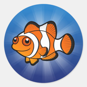Pegatina Redonda Personalizado Clownfish