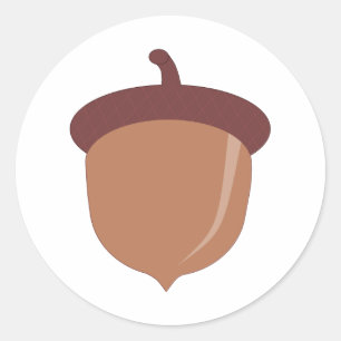 Pegatina Redonda Personalizado Cute Autumn Acorn
