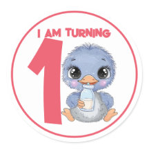 Personalizado Cute Baby Emu Cumpleaños