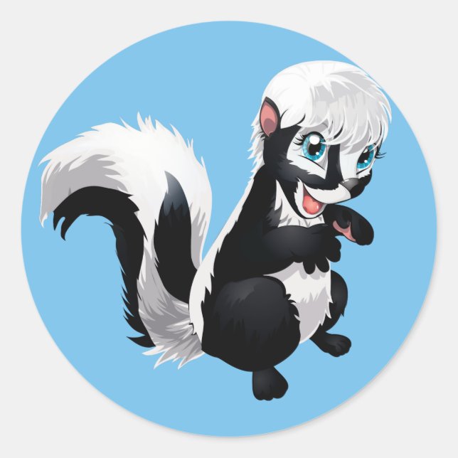 Pegatina Redonda Personalizado Cute Raccoon (Anverso)